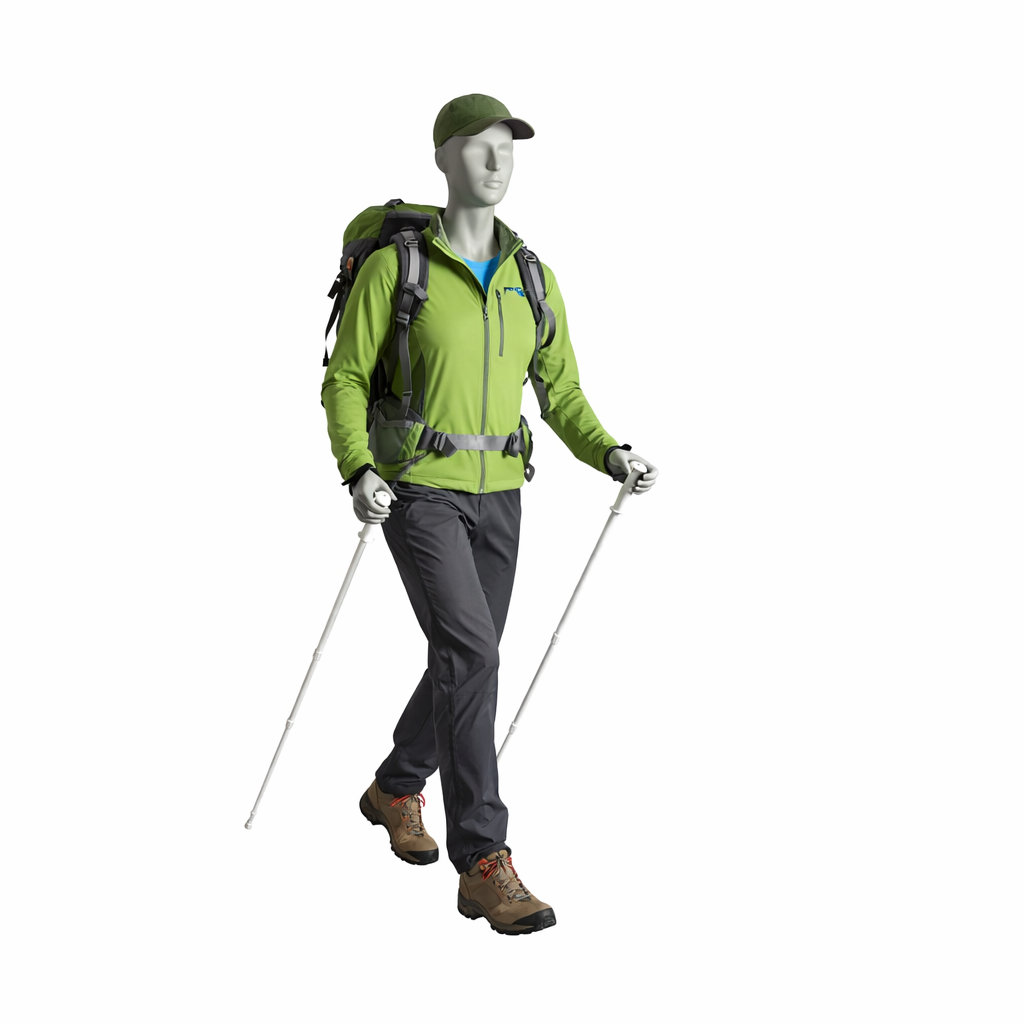 Mannequin femme Trekking tête abstraite