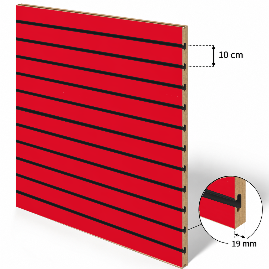 Panneau rainuré Spacewall Rouge