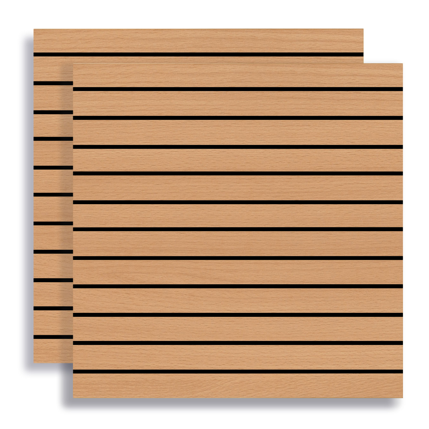 Panneau rainuré, décor hêtre