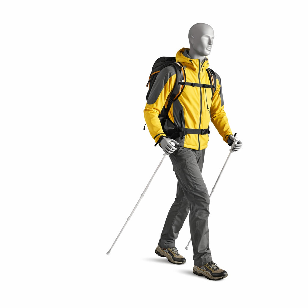 Mannequin homme Trekking tête abstraite