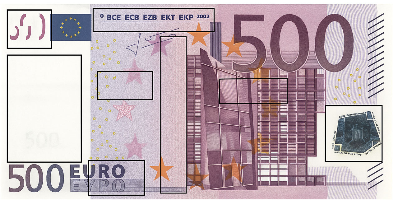 Caractéristiques du billet de 500 €