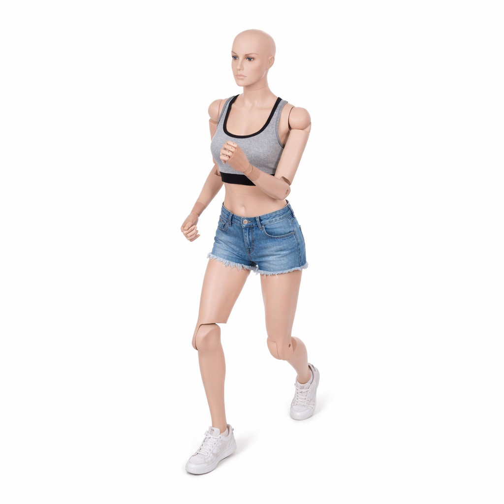 Mannequin femme articulé avec tête réaliste - Musée