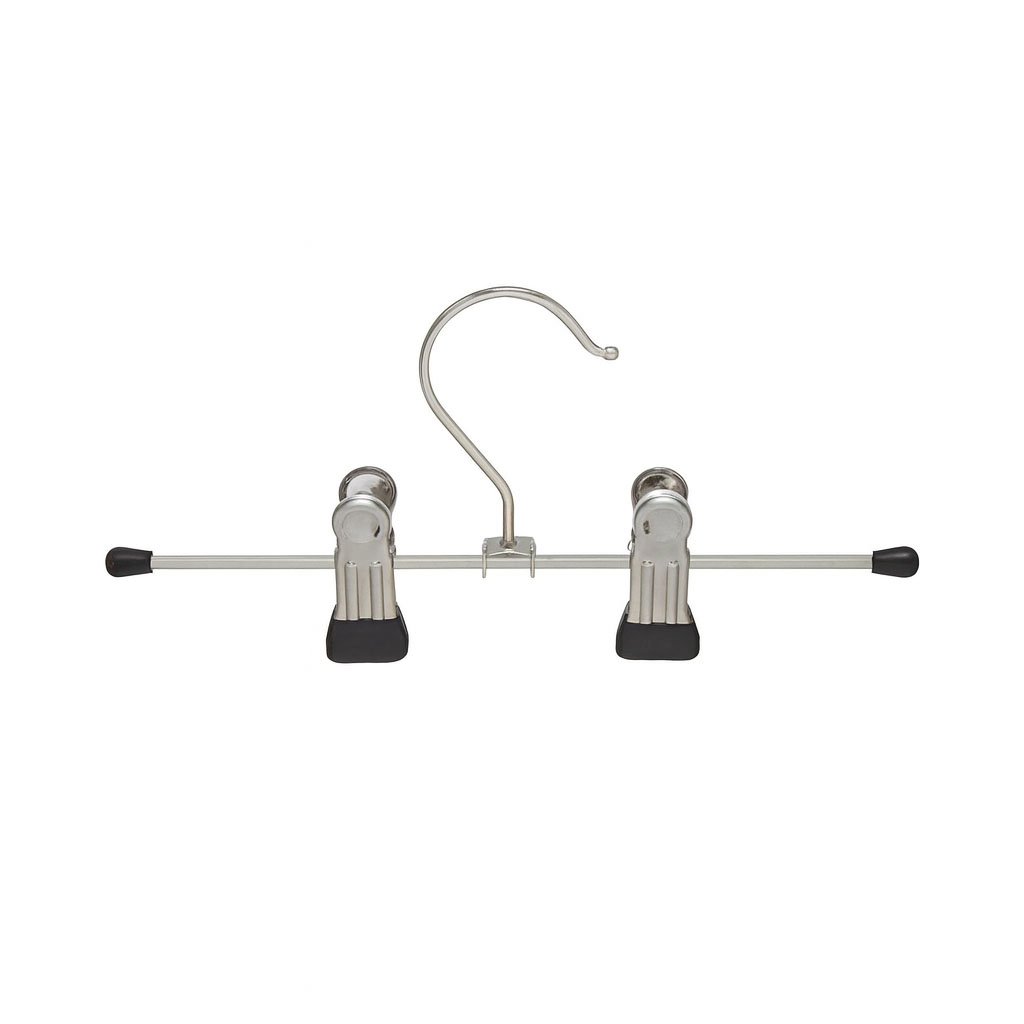 Cintres métal à pinces antiglisse, l 20 cm
