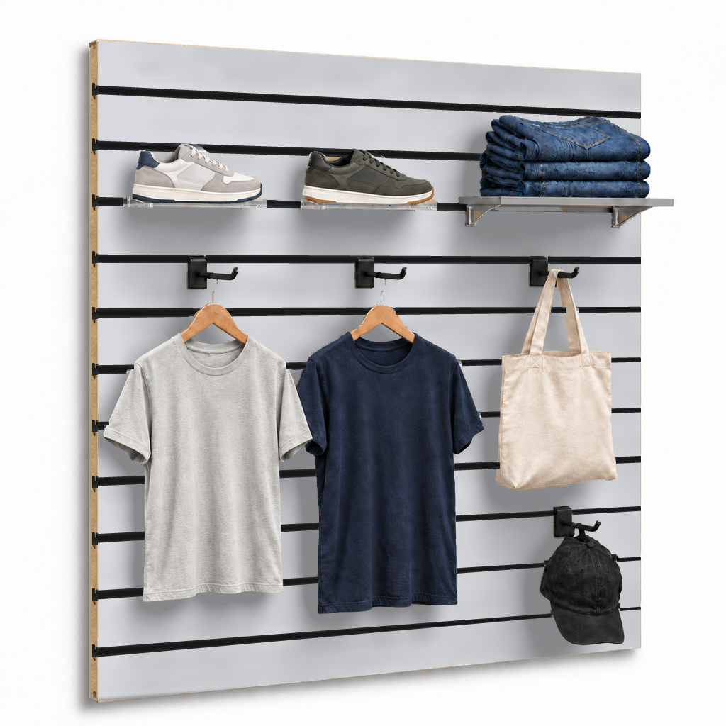 Panneau rainuré Spacewall Gris clair