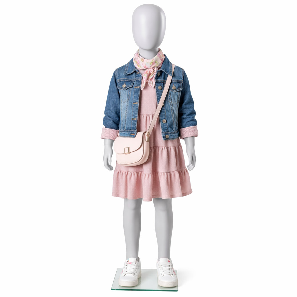 Mannequin enfant, tête abstraite