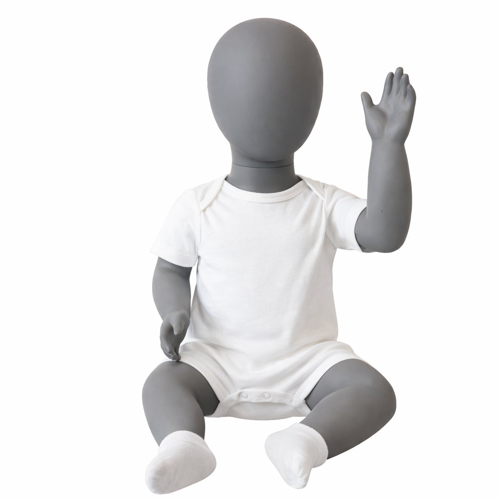 Mannequin bébé, tête abstraite