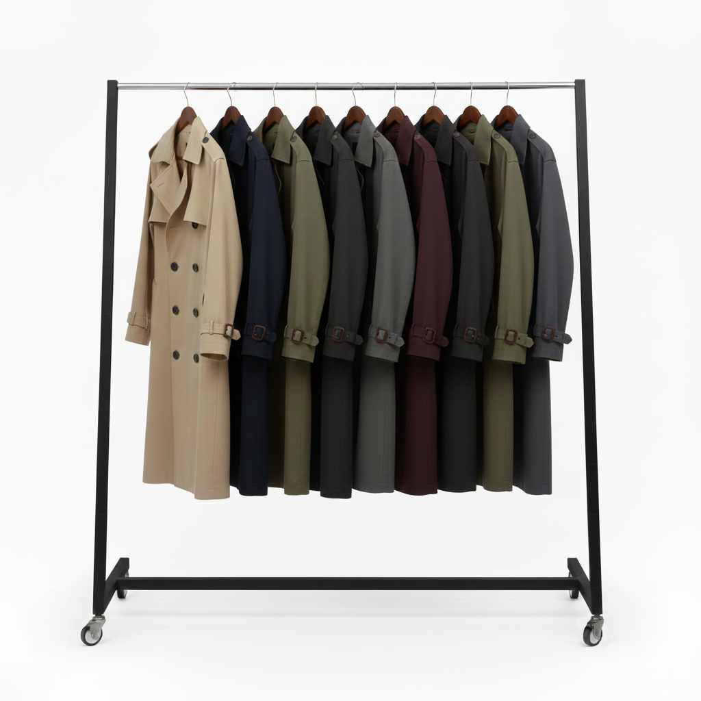 Portant à roulettes, noir