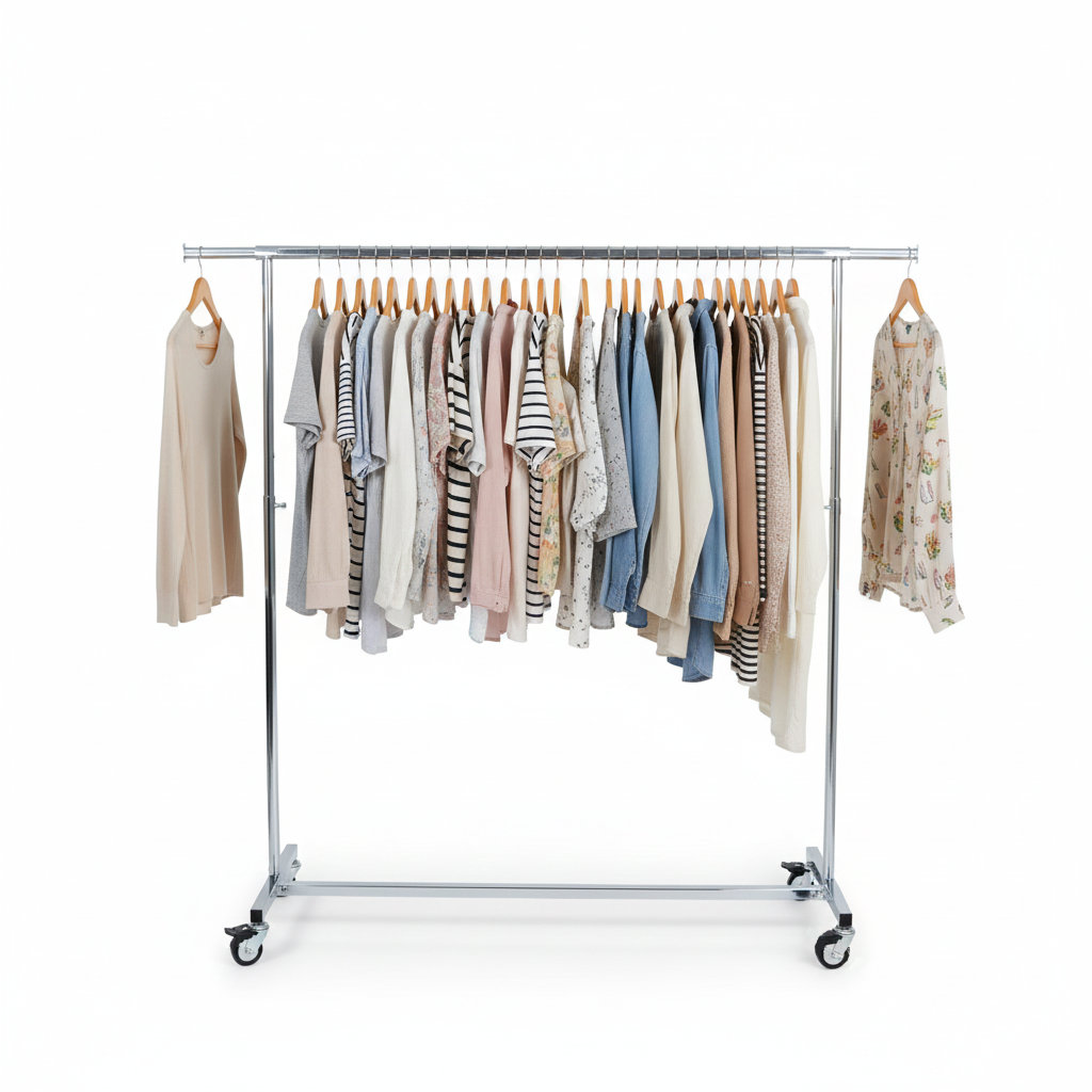 Penderie de vente chromée