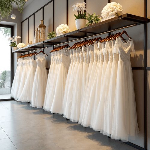 Systèmes d’agencement pour boutiques de robes de mariée