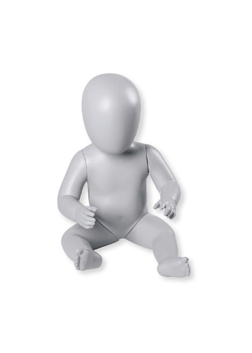 Mannequin bébé, tête abstraite Baby Schaufensterpuppe