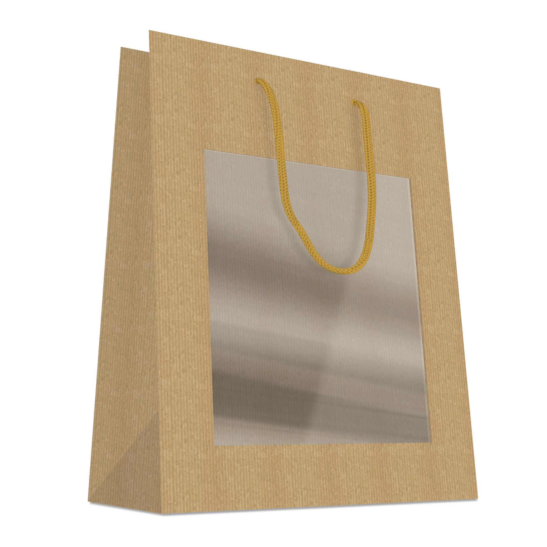 Sac en papier nature avec fenêtre