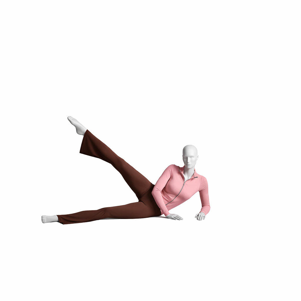 Mannequin femme gymnaste avec tête abstraite