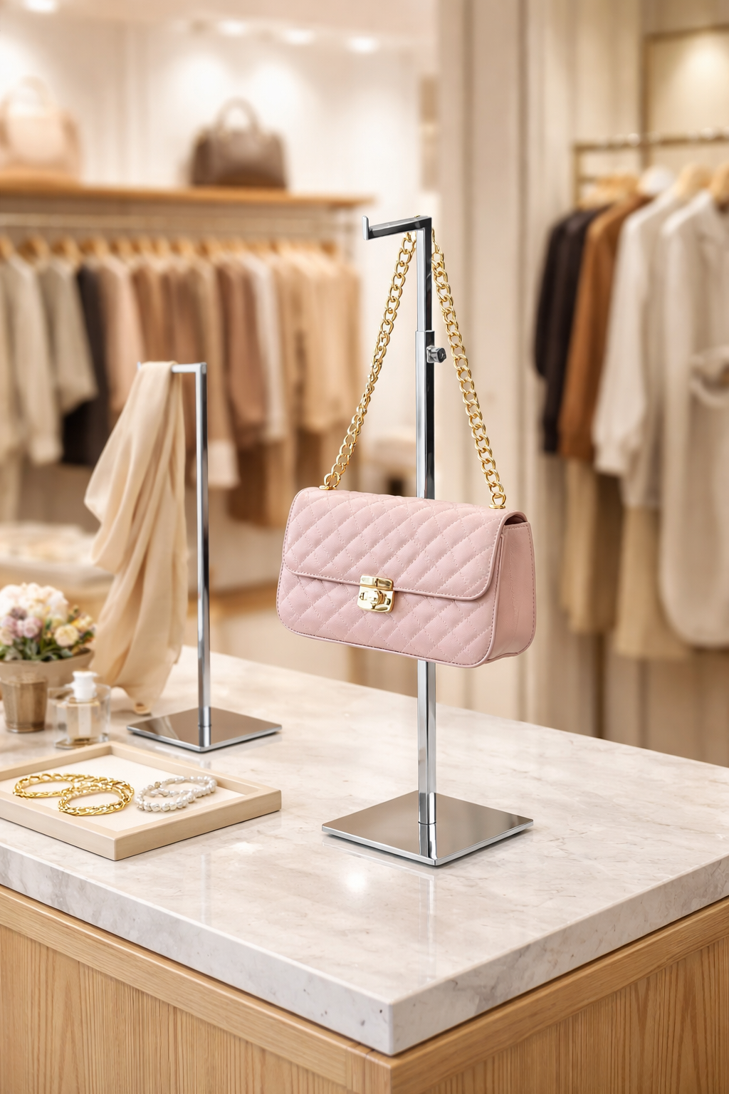 Présentoir à accessoires avec support L