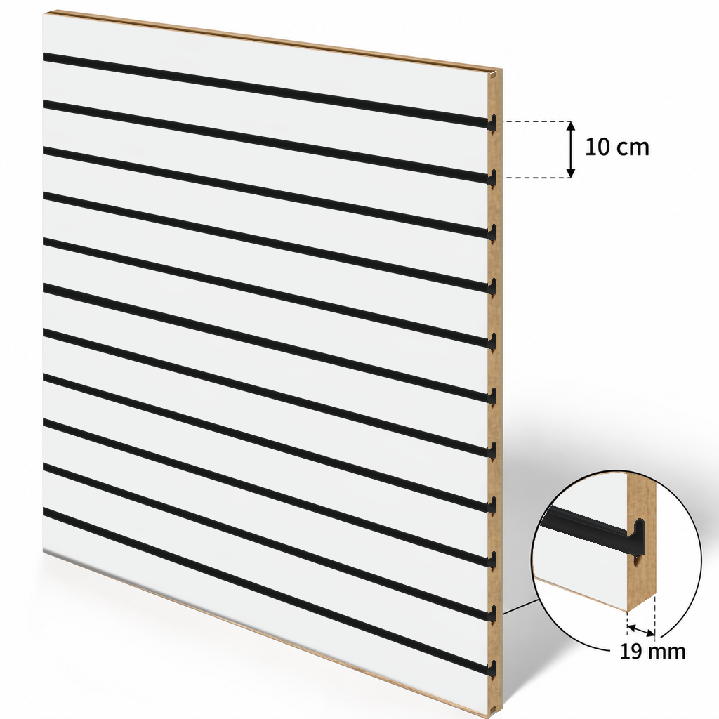 Panneau rainuré Spacewall Blanc (mat)