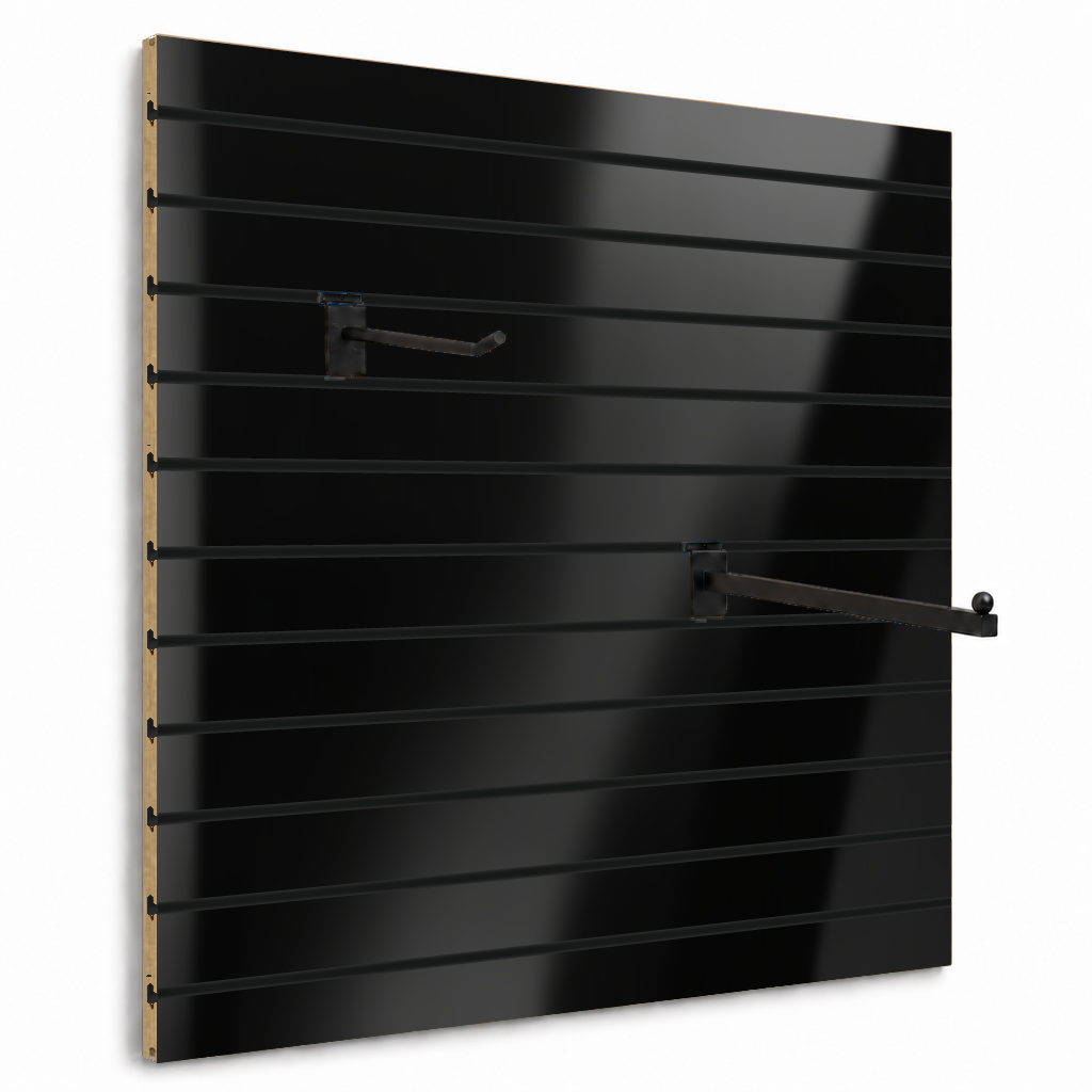Panneau rainuré Spacewall Noir (brillant)
