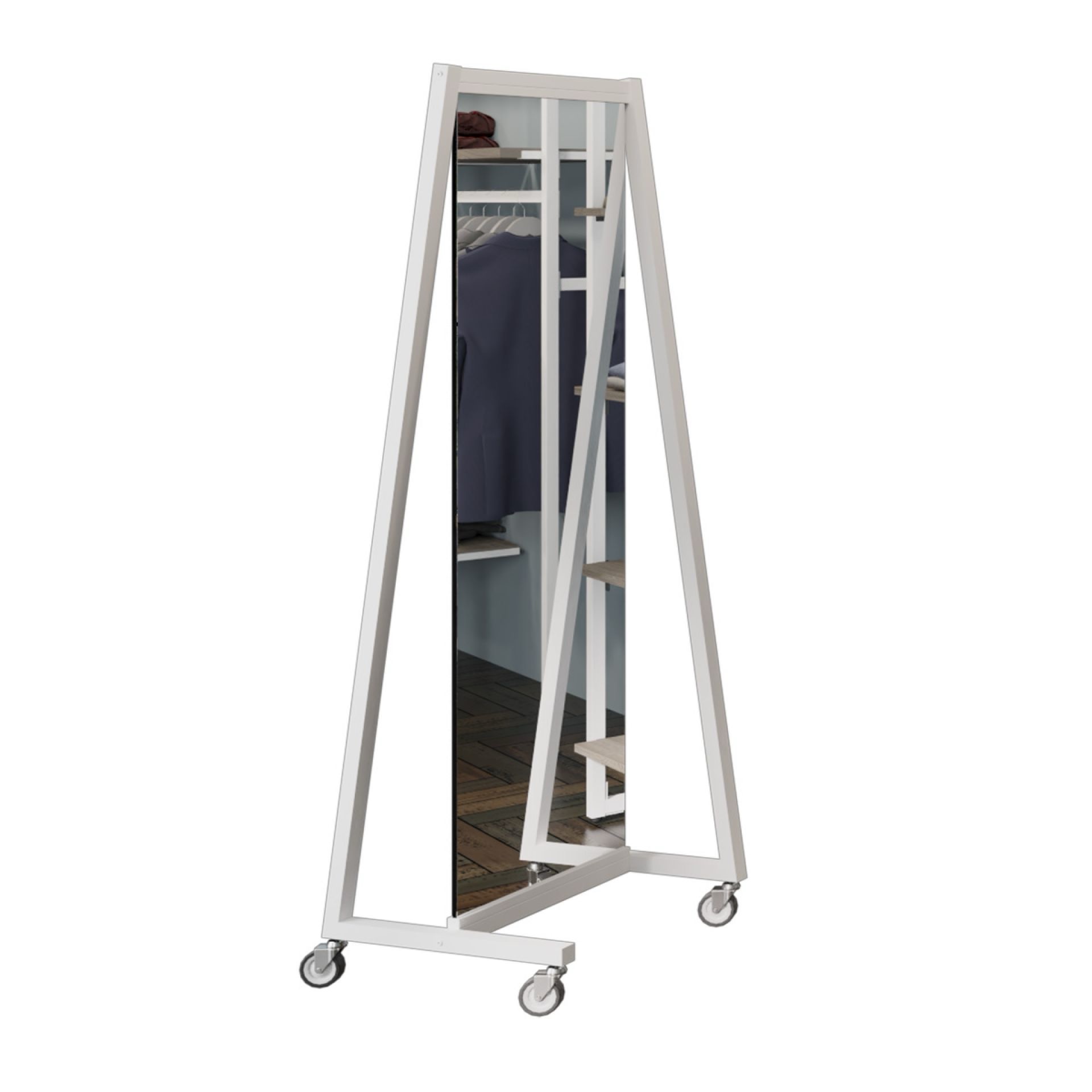 Miroir roulant blanc