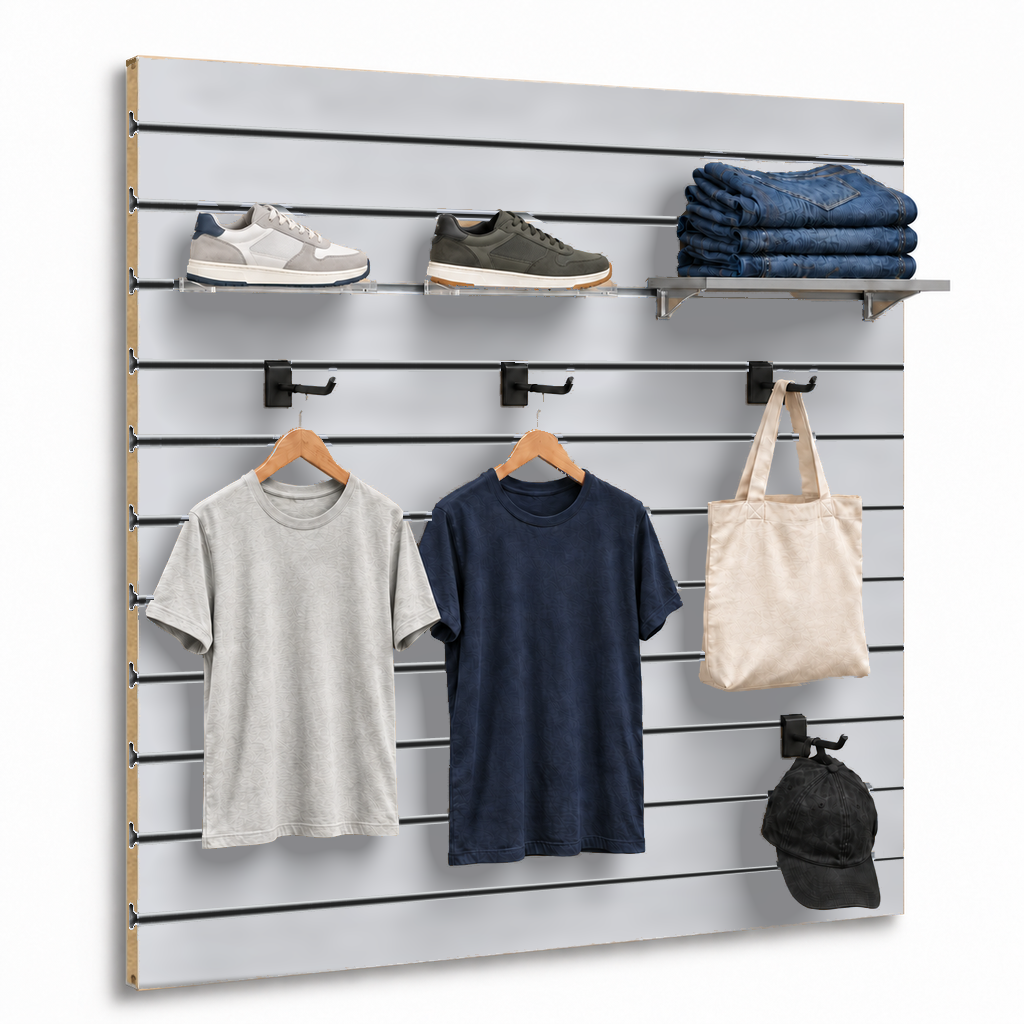 Panneau rainuré Spacewall Gris clair