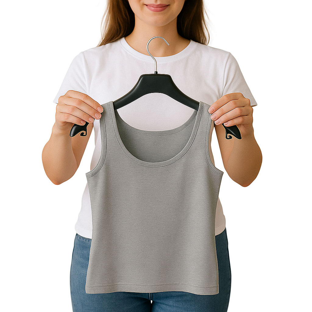 Cintres en plastique à forme angulaire