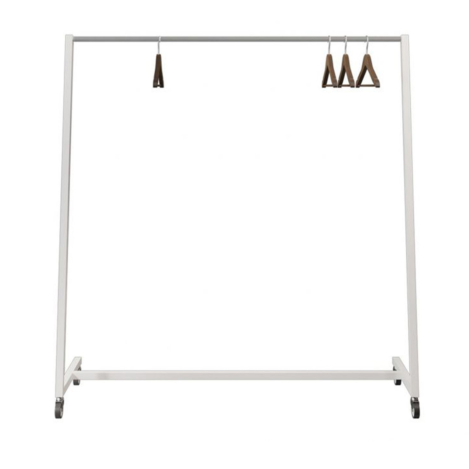 Portant à roulettes, blanc
