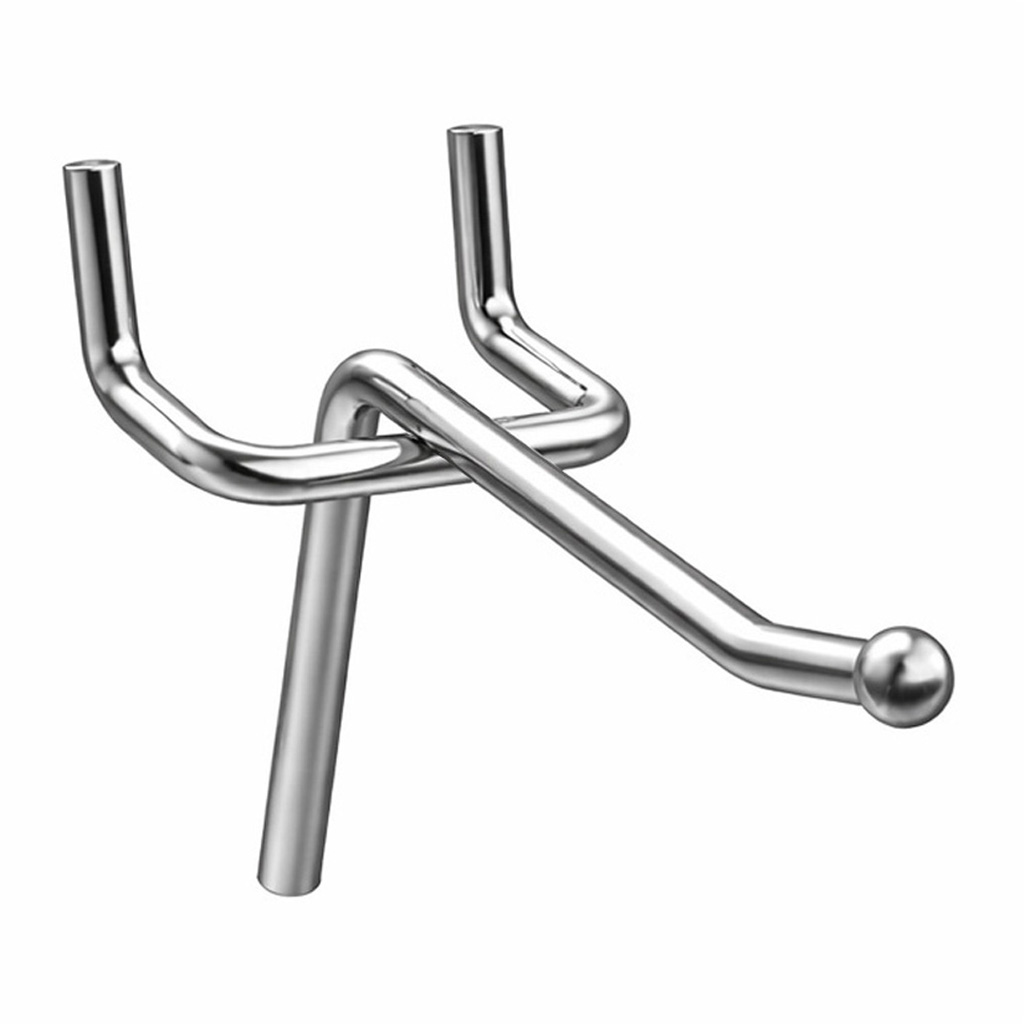 Crochet simple pour panneau arrière métallique perforé