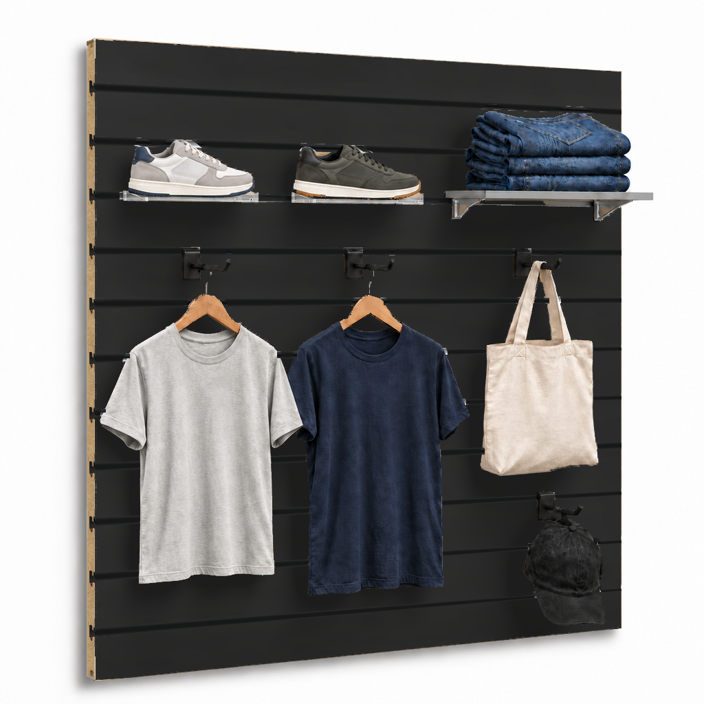 Panneau rainuré Spacewall Noir (mat)