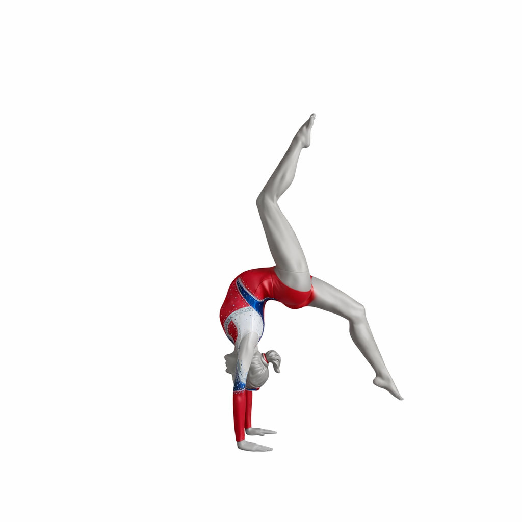 Mannequin fille gymnaste tête stylisée