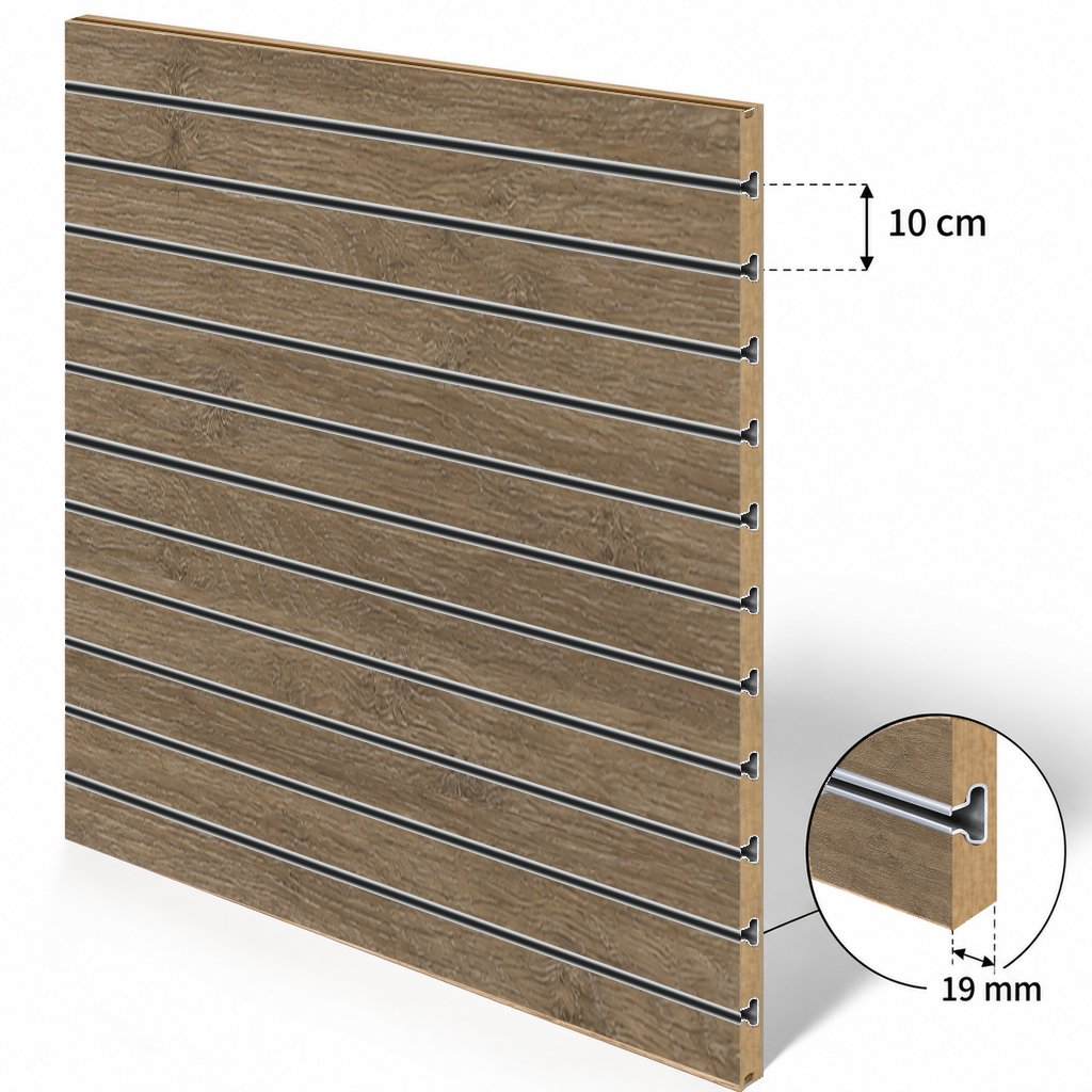 Panneau rainuré Spacewall Aspect Chêne moka