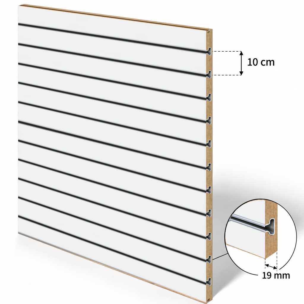 Panneau rainuré Spacewall Blanc (mat)