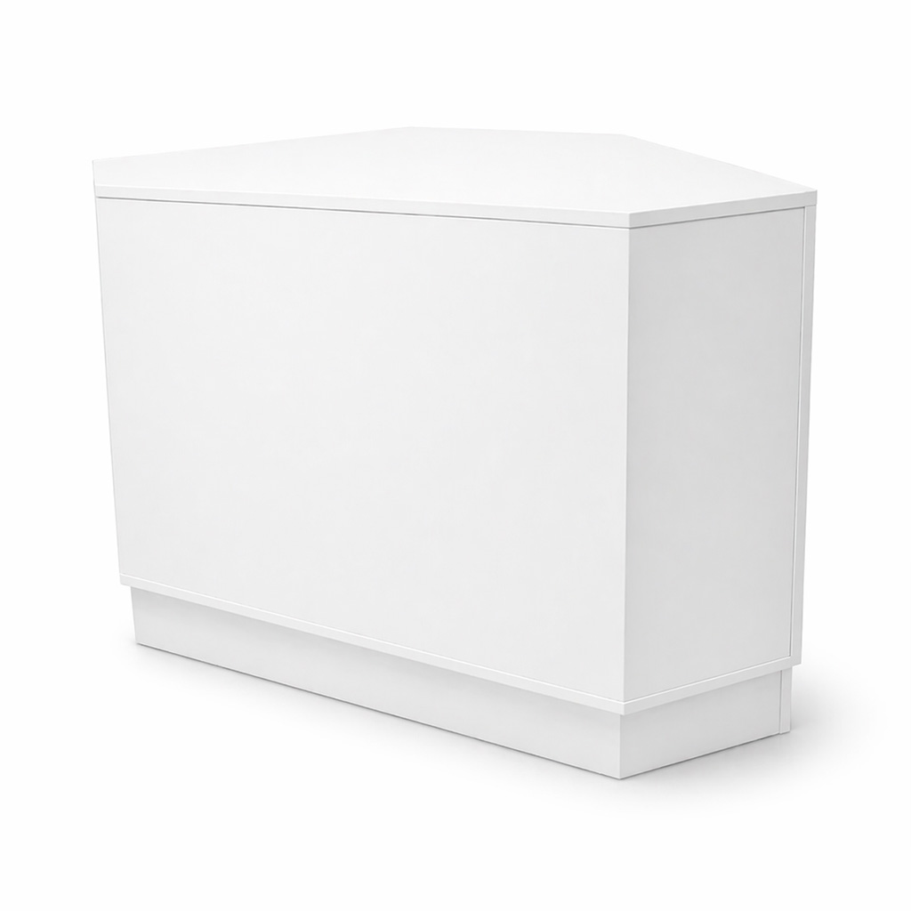 Comptoir angle extérieur 90°, décor blanc