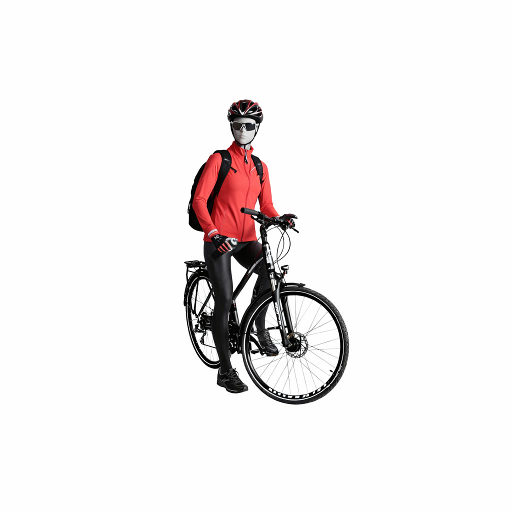 Mannequin femme sportif cycliste