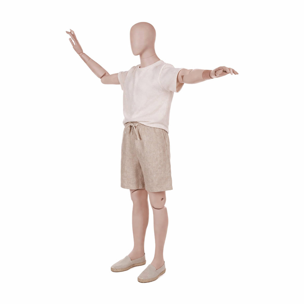 Mannequin homme articulé, multi positions avec tête d'œuf