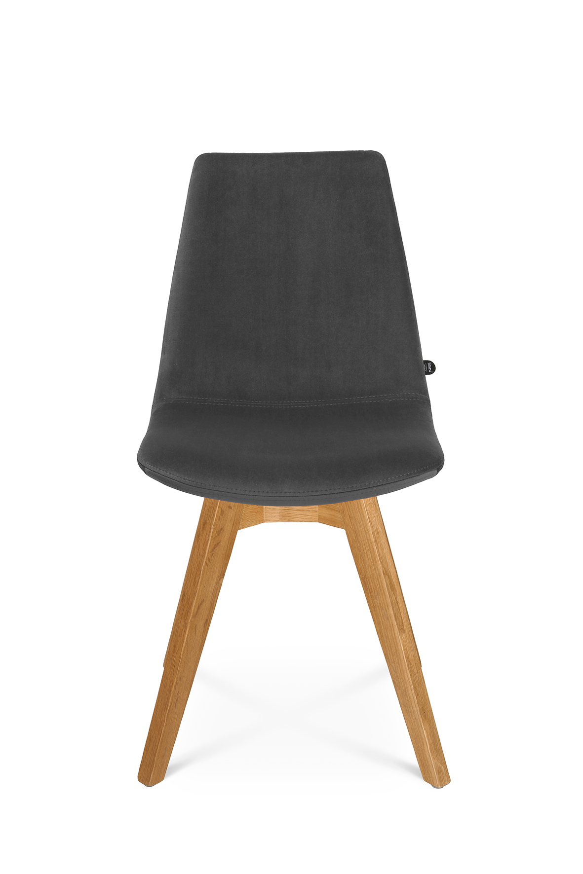 Chaise design avec pieds en bois anguleux