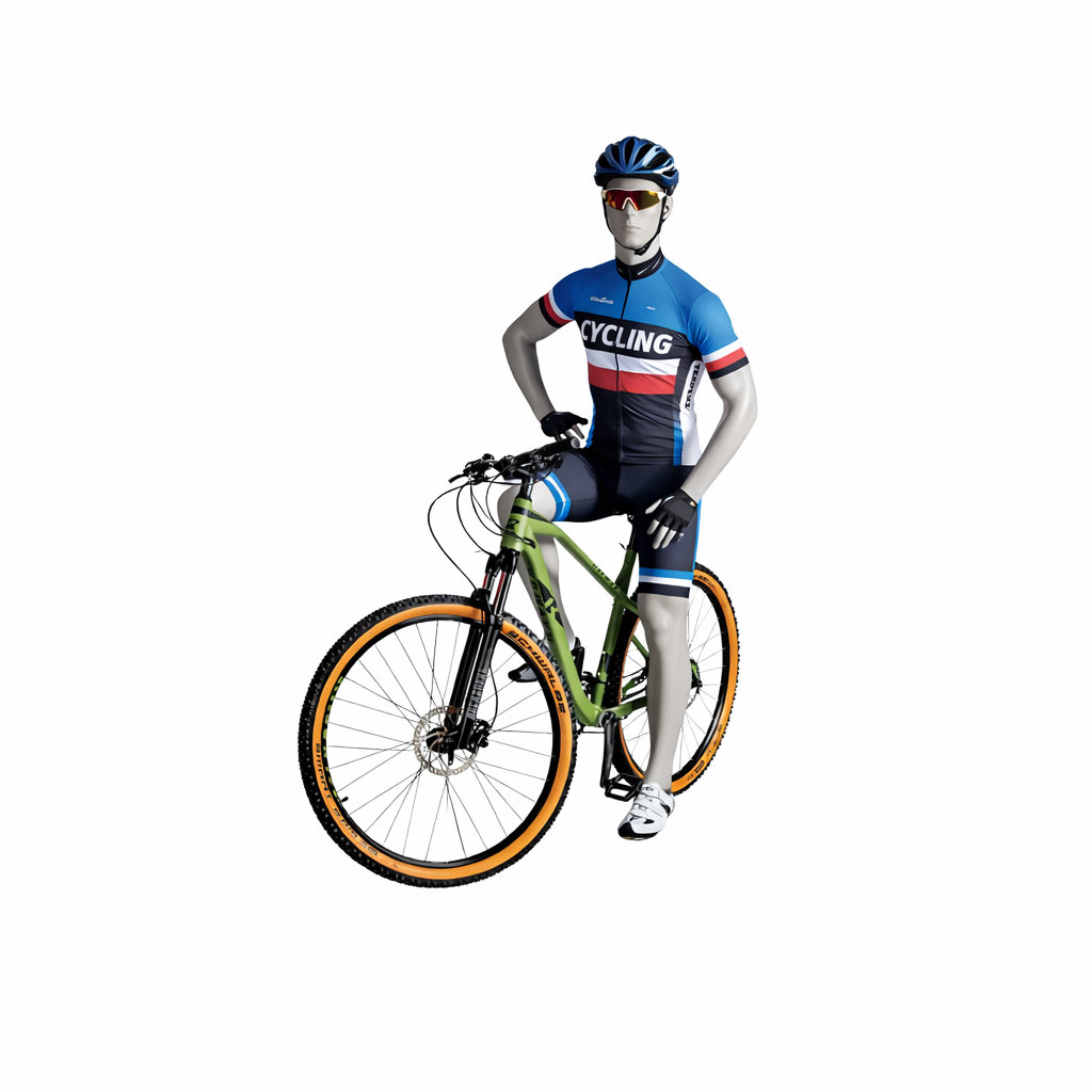 Mannequin homme sportif cycliste