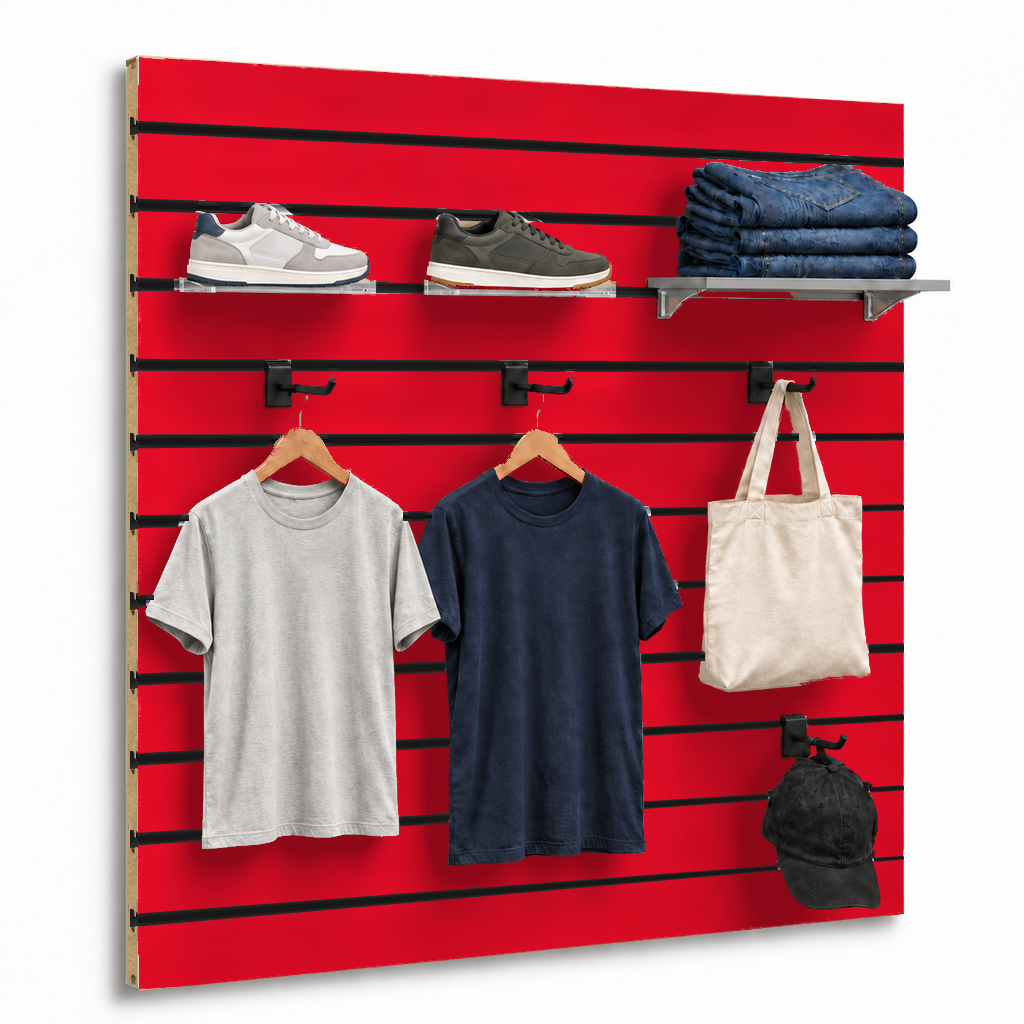 Panneau rainuré Spacewall Rouge