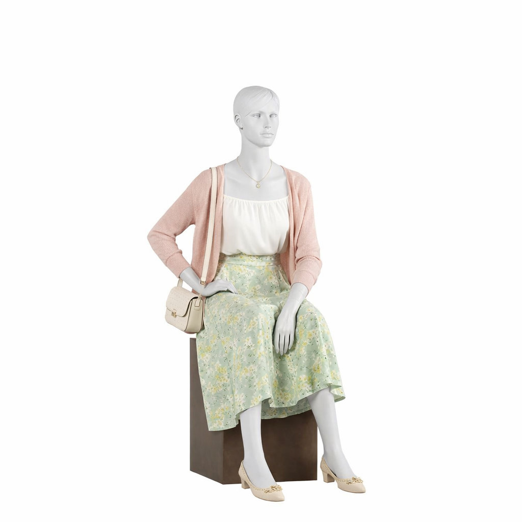 Mannequin femme assise