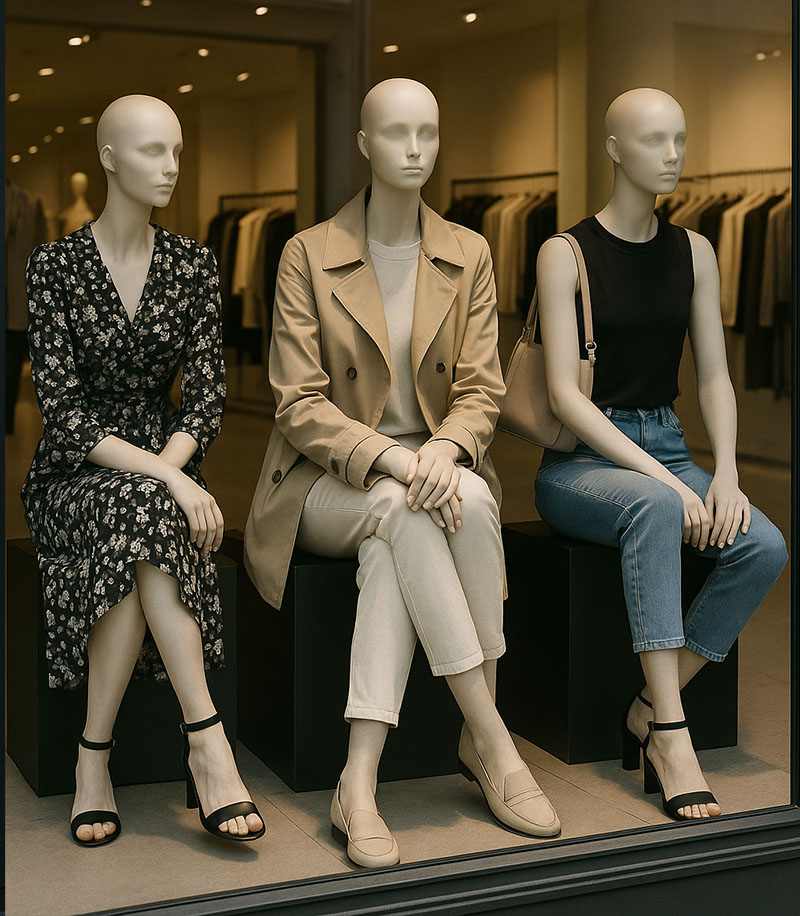 Mannequin assis