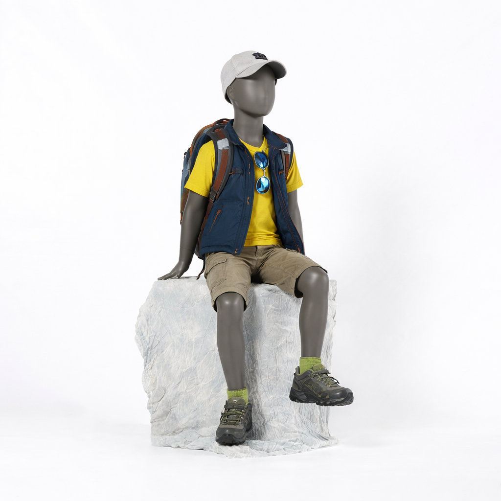 Mannequin enfant assis