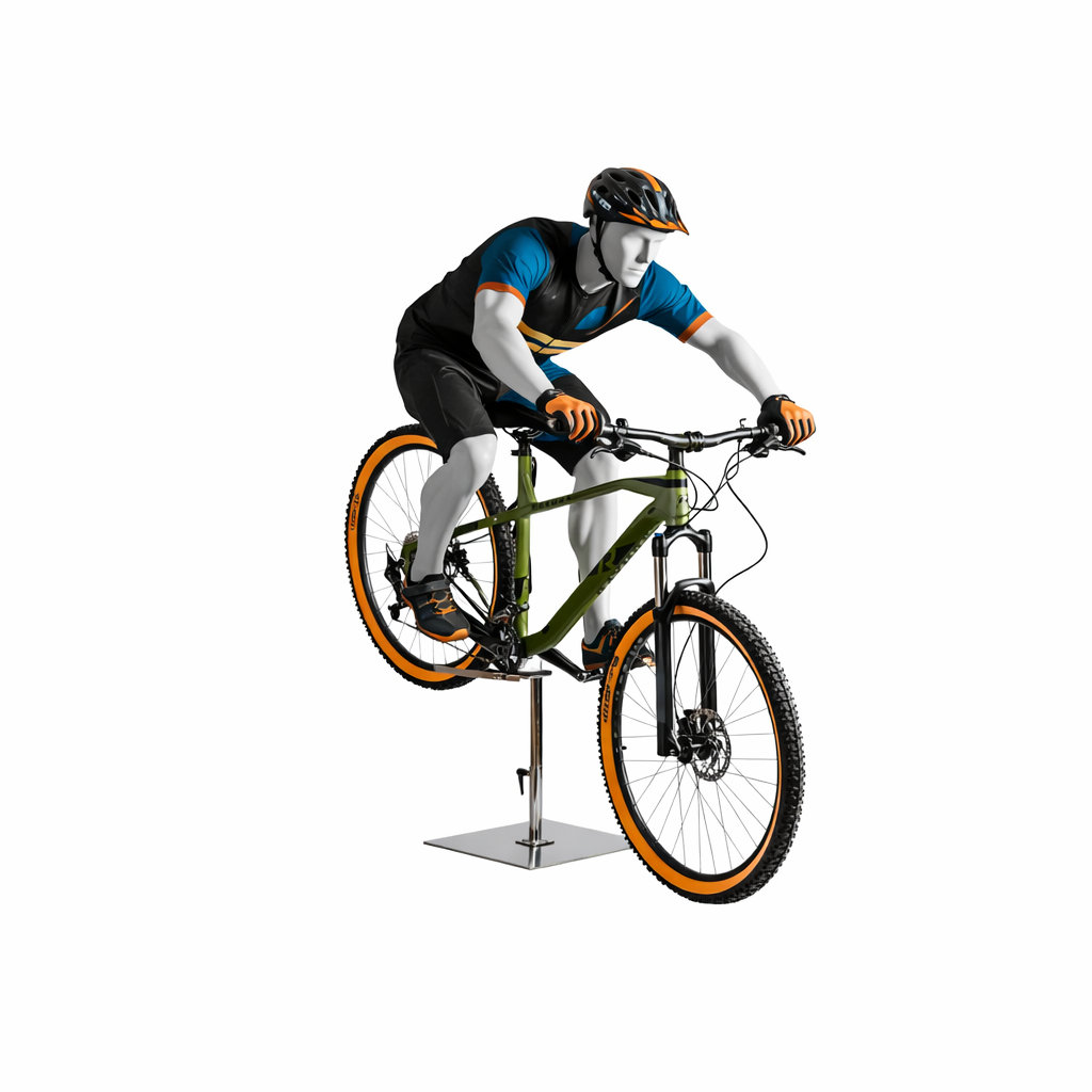 Mannequin homme sportif cycliste