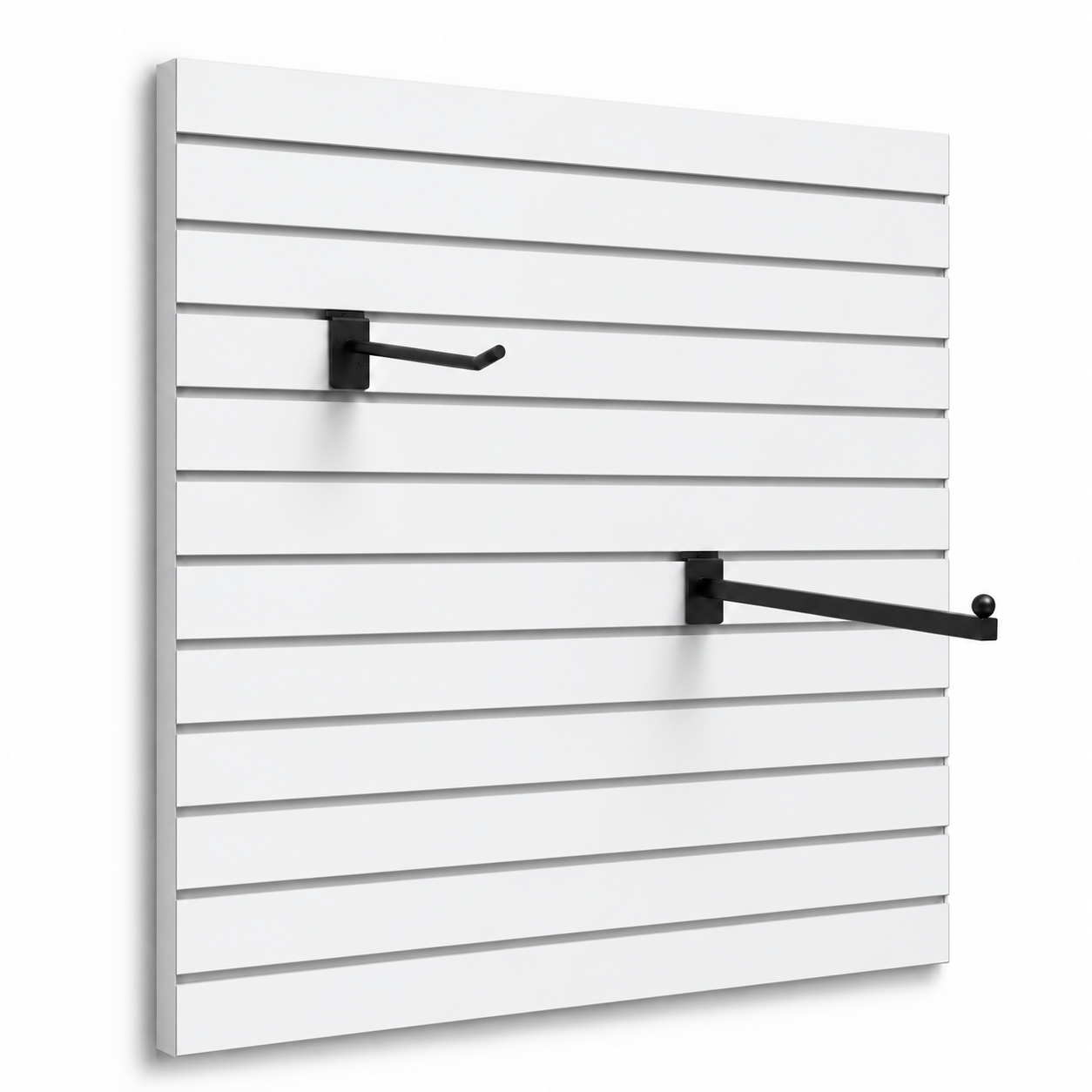 Panneau rainuré, décor blanc
