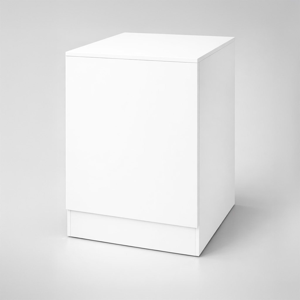 Comptoir droit, décor blanc