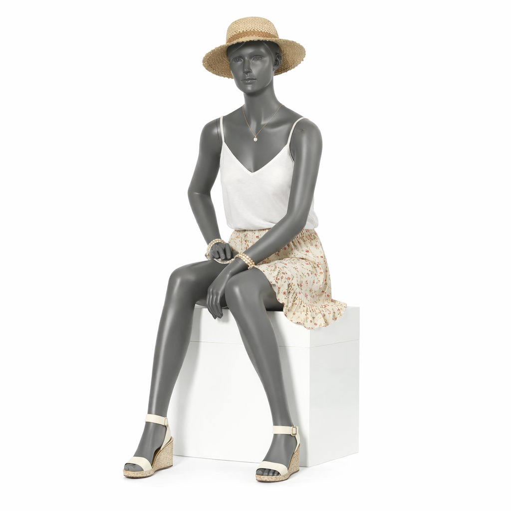 Mannequin femme assise