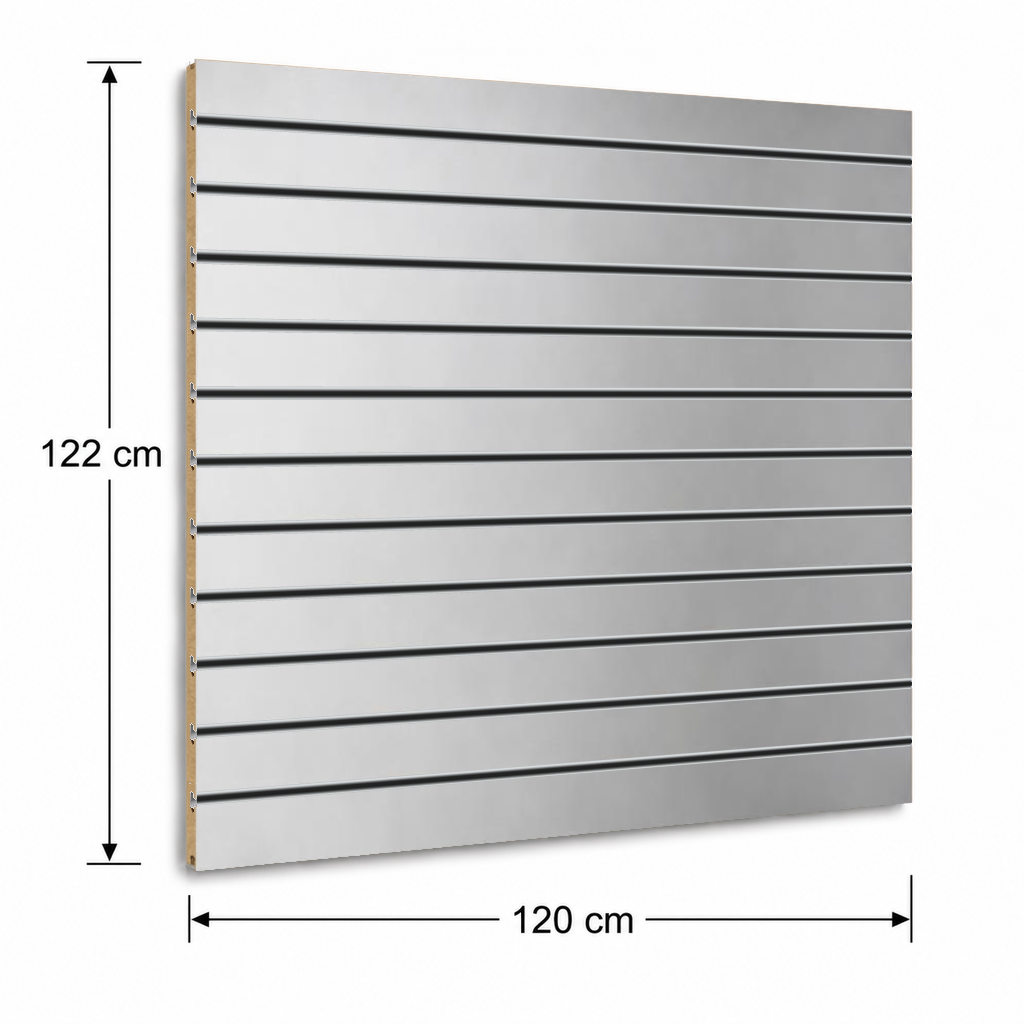 Panneau rainuré Spacewall Aspect Alu brossé