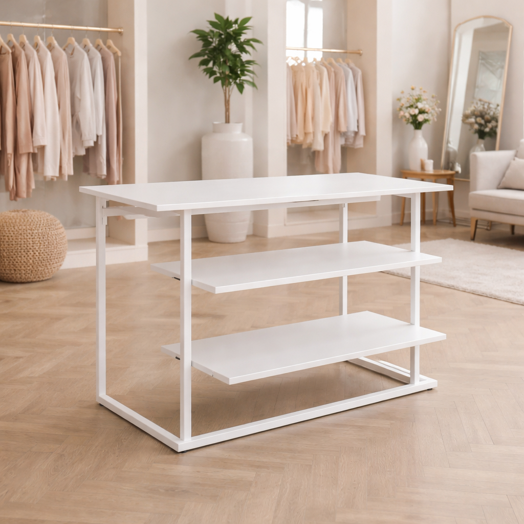 Table de présentation, blanc