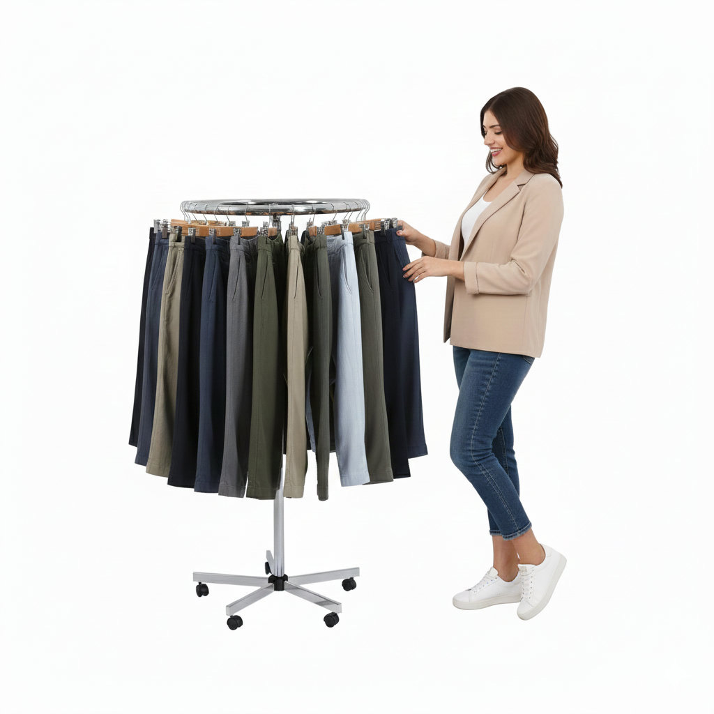 Penderie ronde Ø 78 cm, réglable