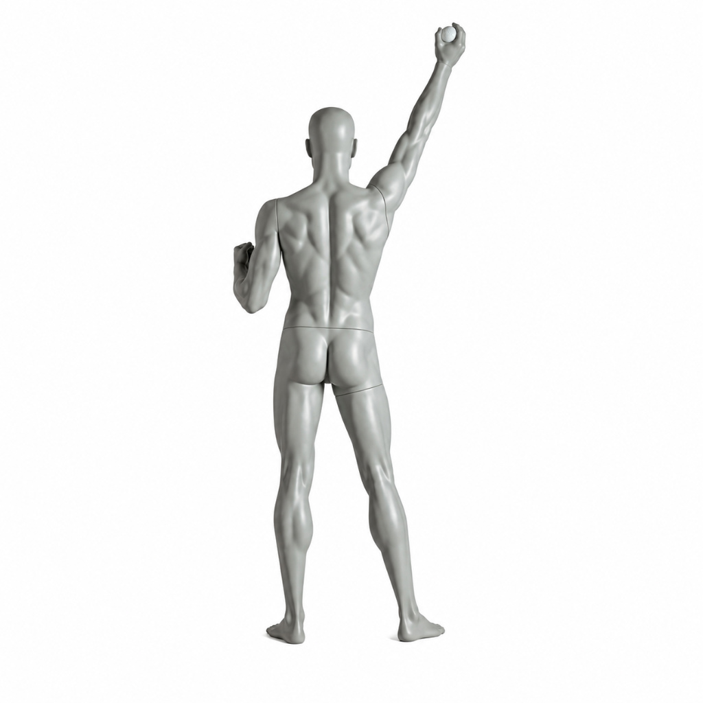 Mannequin homme sportif – Pose debout avec bras plié