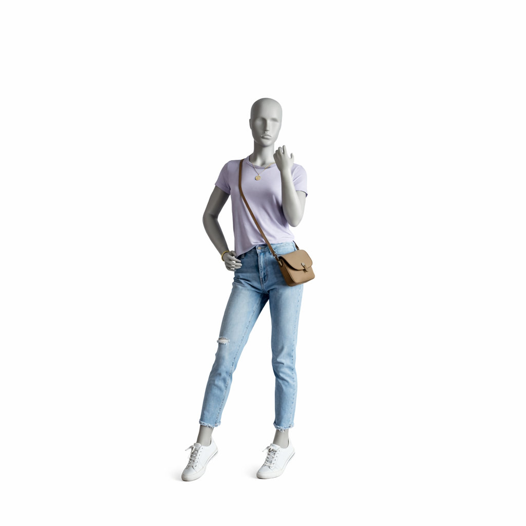 Mannequin fille moderne avec tête abstraite