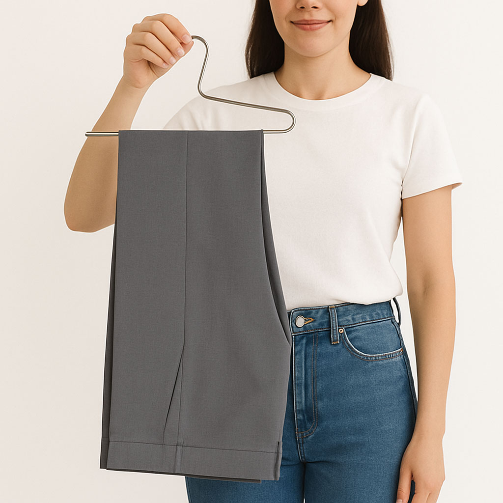 Cintres pour pantalons antiglisse, l 38 cm