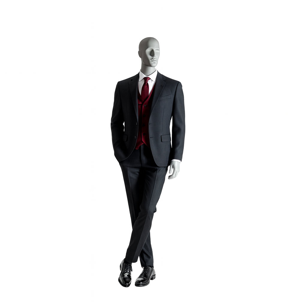 Mannequin homme stylisé avec tête abstraite