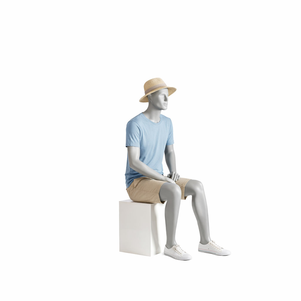 Mannequin homme moderne assis
