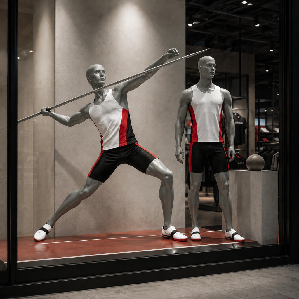 Mannequin homme – Lancer de javelot